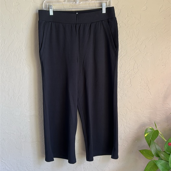 2 pairs 1 Navy 1 Black Talbots Gaucho soft Elegant Navy Pants size medium - Picture 6 of 9